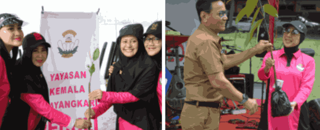 Peringati HUT – 44 YKB, Pantai Stalkuda Dihijaukan Bhayangkari Kaltim