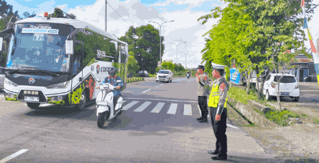 Beri Rasa Aman Polres Paser Tingkatkan Pengamanan di Pos Pam dan Pos Yan di Jalur Mudik Lebaran.