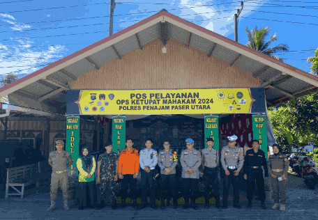 Waka Polres PPU Melaksanakan Pengecekan Di Pos Pelayanan Ketupat Mahakam 2024