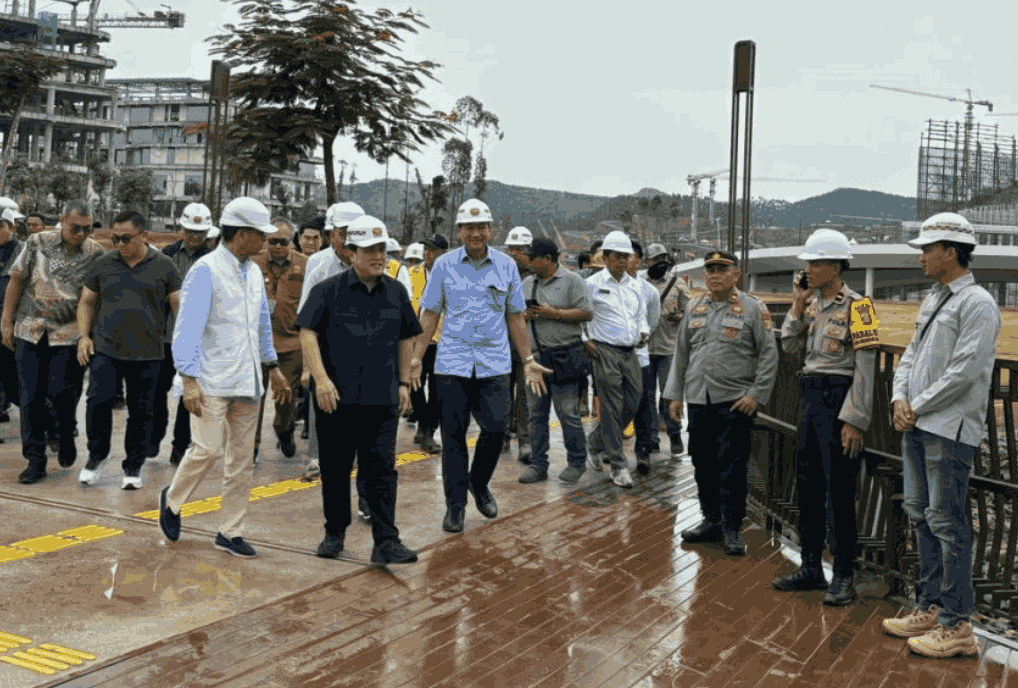 POLRES PENAJAM PASER UTARA MONITORING KUNJUNGAN KEMENTERIAN BUMN, EMAAR PROPERTIES, DAN OIKN DI KIPP IKN NUSANTARA