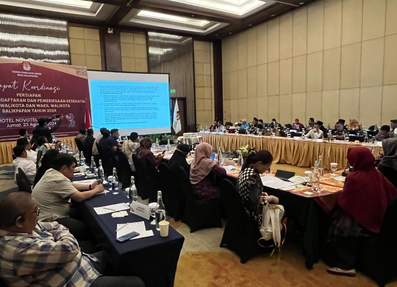 Rakor Pendaftaran dan Pemeriksaan Kesehatan Calon Walikota dan Wakil Walikota Dilaksnakan KPU Balikpapan