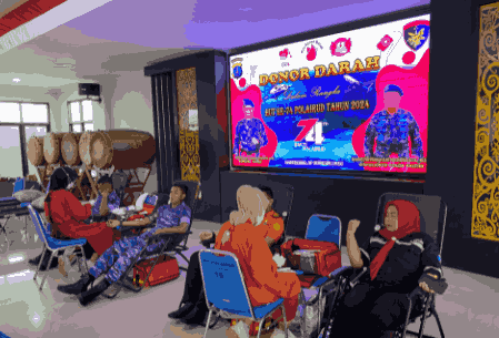 HUT Ke-74 Korpolairud, Ditpolairud Polda Kaltim Gelar Donor Darah