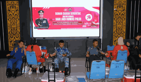 Rayakan HUT Humas Polri ke-73, Polda Kaltim Gelar Bakti Sosial Donor Darah