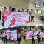 Dalam Rangka HUT Bhayangkara Ke-79, Brimob Balikpapan Wujudkan Kepedulian Lewat Bansos dan Bakti Religi
