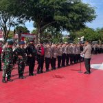 Amankan Aksi Unras, 1 SST Anti Anarkis Batalyon A Brimob Kaltim Bergeser ke DPRD Kota Balikpapan