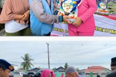 Bhayangkari dan Polwan Brimob Kaltim Berbagi 100 Karung Beras untuk Warga Balikpapan Timur