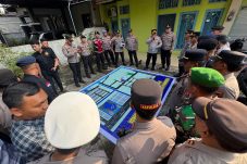 Brimob Polda Kaltim Gelar Apel Gabungan dan TFG Pengamanan Tabligh Akbar Maulid Nabi Muhammad SAW di Samarinda