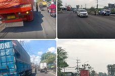 Polres Gresik Tindak Truk Besar Bandel, Langgar Jam Operasional di Jalur Padat