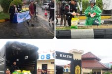 Brimob Kaltim Gelar Gerakan Pangan Murah, 250 Karung Beras SPHP Ludes Diserbu Warga