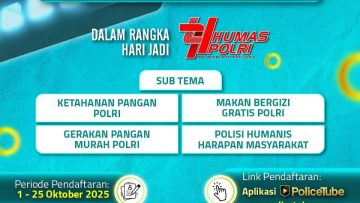 HUT ke-74 Humas Polri: Divisi Humas Polri Gelar Lomba Kreatif “Polri Humanis Harapan Masyarakat”
