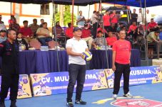 HUT Ke-60 Brimob Kaltim Gelar Turnamen Bola Voli Piala Dansat Brimob Se-Balikpapan
