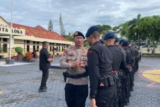 Sukses Amankan Demo di Metro Jaya, 100 Personel Batalyon A Brimob Kaltim Apel Penyambutan