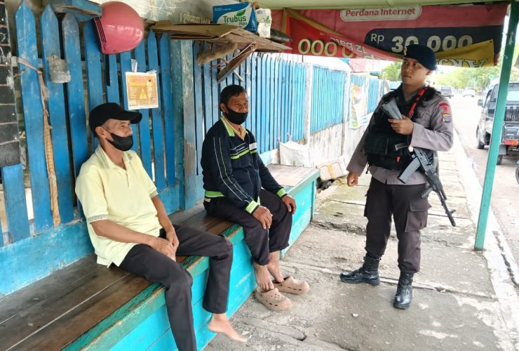 Cegah Gangguan Kamtibmas, Brimob Kaltim Melaksanakan Patroli Di Wilayah Kabupaten Paser