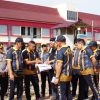 Dansat Brimob Dampingi Kapolda Kaltim Tinjau Progres Pembangunan Gedung Perkantoran Polda Kaltim Di Km.13