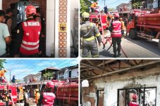 1 Rumah Terbakar di Balikpapan Regency, Batalyon A Brimob Kaltim Bantu Padamkan Api