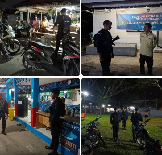 Patroli Malam Brimob Kompi 2 Kubar Jaga Kamtibmas Melak, Masyarakat Merasa Aman