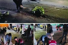 Quick Respon Brimob Bantu Evakuasi Laka Lantas di Km. 2 Balikpapan