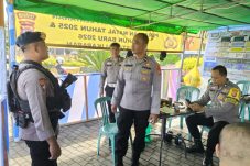 Jelang Nataru, Batalyon C Pelopor Sat Brimob Polda Kaltim Intensifkan Patroli pada Pos-Pos Pelayanan di Balikpapan
