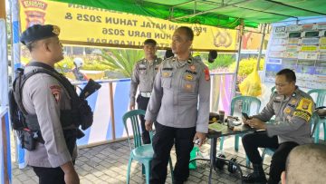 Jelang Nataru, Batalyon C Pelopor Sat Brimob Polda Kaltim Intensifkan Patroli pada Pos-Pos Pelayanan di Balikpapan