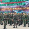 Pangdam VI/Mulawarman Lepas Ratusan Prajurit Yonzipur 17/Ananta Dharma Bantu Penanganan Pascabencana di Aceh