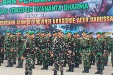 Pangdam VI/Mulawarman Lepas Ratusan Prajurit Yonzipur 17/Ananta Dharma Bantu Penanganan Pascabencana di Aceh