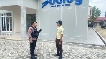 Tim Patroli Kompi 2 Brimob Paser Sambangi Kantor Bulog Cabang Paser, Pastikan Keamanan Objek Vital