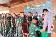 Sambut Hari Juang TNI AD, Prajurit Brigif TP 85/BTC Gelar Aksi Donor Darah