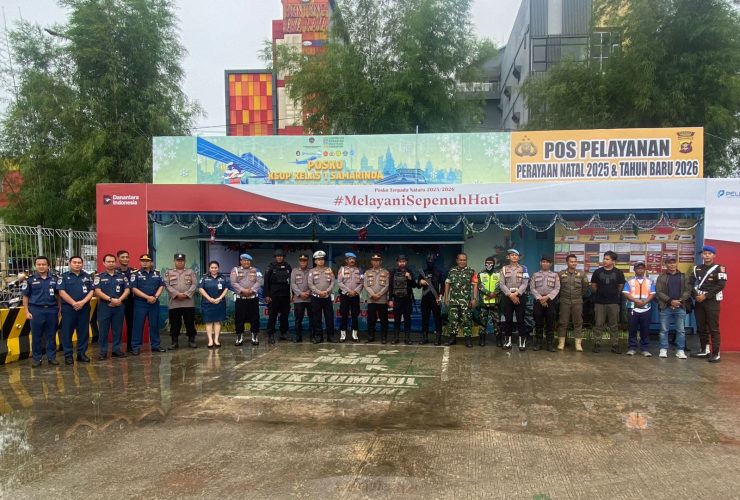 Jamin Keamanan Nataru, Brimob Samarinda Gelar Patroli Skala Besar di Titik Vital Kota