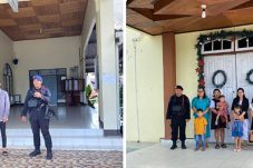 Ciptakan Ketenangan Beribadah, Brimob Paser Amankan Tiga Gereja di Tanah Grogot