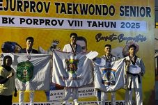 Personel Batalyon A Brimob Kaltim Raih Medali Perunggu Taekwondo BK Porprov Kaltim 2025