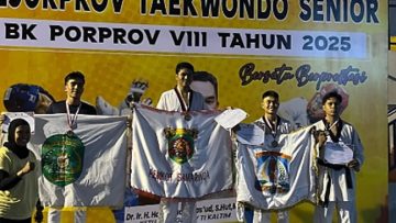 Personel Batalyon A Brimob Kaltim Raih Medali Perunggu Taekwondo BK Porprov Kaltim 2025