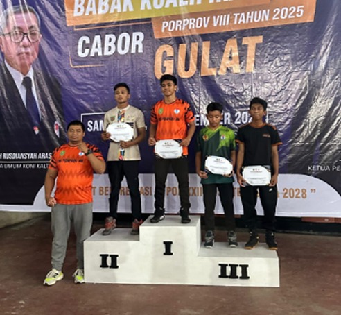 Bripda Fauzil Surya Salputra Raih Medali Perak Gulat Greco Roman di BK Porprov Kaltim 2025