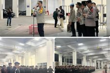 Batalyon A Brimob Kaltim Amankan Laga Persiba Vs Tornado FC Pada Liga 2 Indonesia di Stadion Batakan