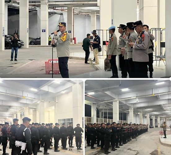 Batalyon A Brimob Kaltim Amankan Laga Persiba Vs Tornado FC Pada Liga 2 Indonesia di Stadion Batakan