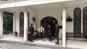 Batalyon A Brimob Kaltim Laksanakan Patroli, Monitoring Kegiatan Ibadah Minggu Di Gereja