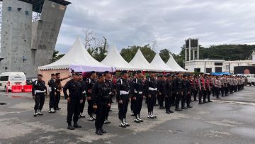 Batalyon A Brimob Kaltim Laksanakan Pengamanan Pagelaran Wayang Kulit di BSCC Dome Kota Balikpapan