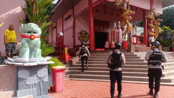 Gegana Satbrimob Polda Kaltim Amankan Perayaan Imlek 2026 di Vihara Buddha Manggala Balikpapan