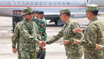 Kunjungan Panglima TNI di Sebuku, Tinjau Kesiapan Daerah Latihan