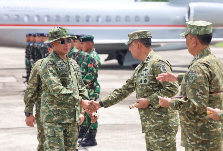 Kunjungan Panglima TNI di Sebuku, Tinjau Kesiapan Daerah Latihan