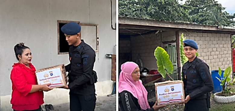 Tebar Kebaikan lewat ‘Jumat Berkah’, Brimob Balikpapan Bagikan Sembako untuk Masyarakat