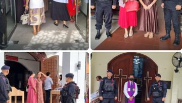 Batalyon A Brimob Kaltim Patroli Gereja, Pastikan Ibadah Umat Nasrani Berjalan Aman dan Kondusif