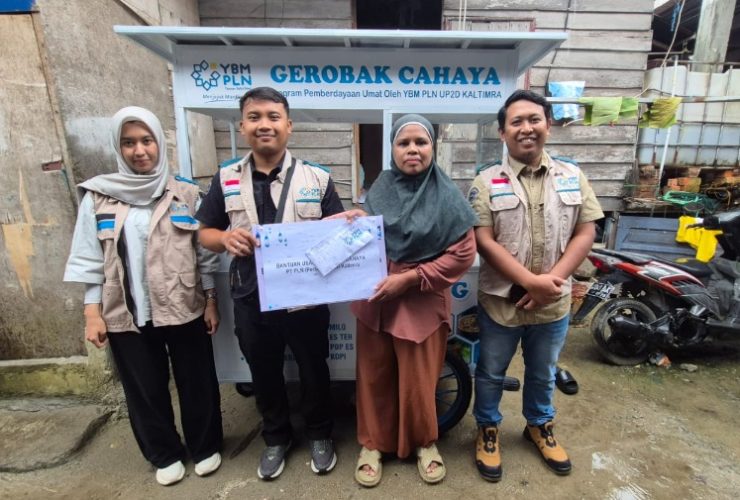 Gerobak Cahaya YBM PLN UID Kaltimra Perkuat Usaha Mikro Mustahik Jelang Ramadan 2026