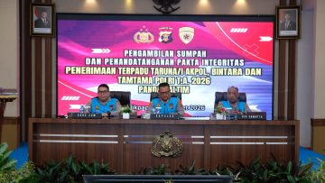 Kapolda Kaltim Pimpin Pengambilan Sumpah dan Pakta Integritas Penerimaan Polri TA 2026