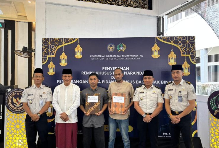 1.124 Warga Binaan Lapas Balikpapan Terima Remisi Idulfitri, 7 Orang Langsung Bebas