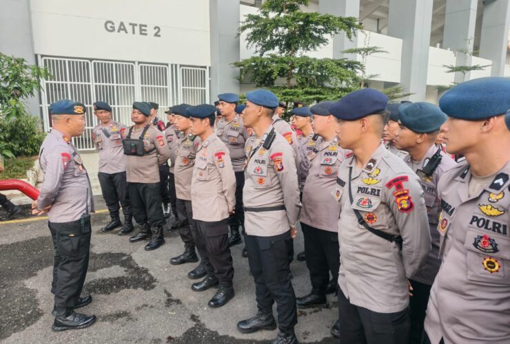 Perketat Keamanan, Personel Brimob Kaltim Kawal Laga Borneo FC vs Persita di Stadion Segiri