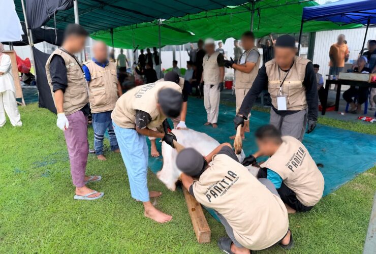 Lapas Balikpapan Potong 13 Hewan Kurban, Stafsus Menteri Imipas Tinjau Langsung Pelaksanaan Iduladha