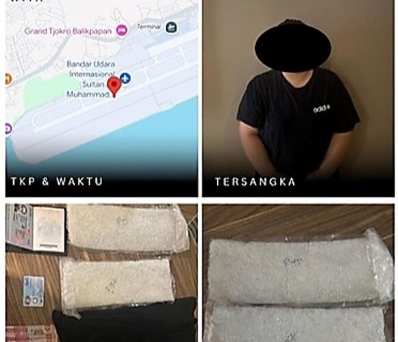 WNA Malaysia Selundupkan 1 Kilogram Sabu ke Balikpapan, Disembunyikan dalam Korset
