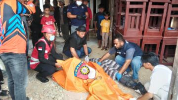 Tim Respons Bencana Brimob Polda Kaltim Evakuasi Penemuan Jenazah Pria di Balikpapan Tengah
