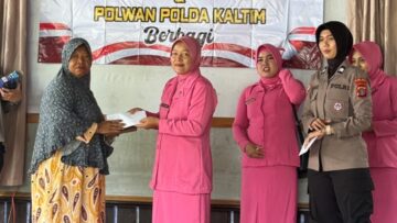 Polwan Polda Kaltim dan Bhayangkari Berbagi Tali Asih, Wujud Kepedulian untuk Masyarakat Balikpapan