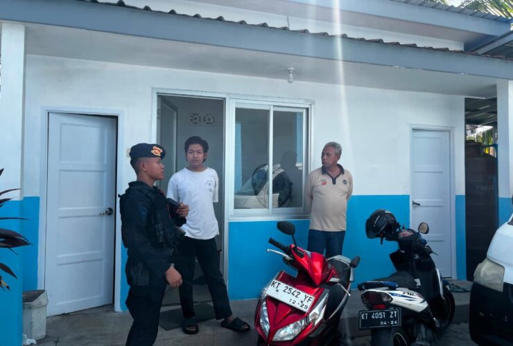 Patroli Brimob Amankan Aset Polri di Kutai Barat, Situasi Kondusif